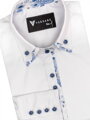 Dámská košile Slim Fit VS-DK1902 bílá vzorovaná