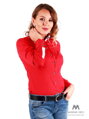 Červená dámská košile ve slim fit střihu VS-DK 1734