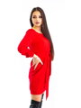 Dámské šaty VSB s páskem v červené barvě