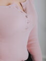Dámské triko VSB obtažený vroubkovaný design pudrově růžová