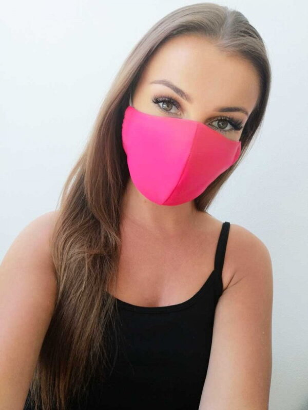 Sportovní ochranná maska ​​neon růžová (FP2)